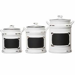 American Atelier - Vintage Black Set of 3 Canister