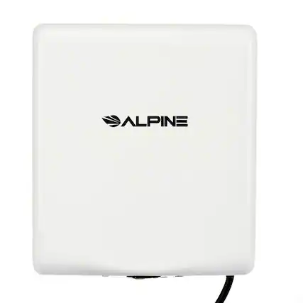 Front. Alpine Industries - Willow Commercial High Speed Automatic 120V Electric Hand Dryer - White.