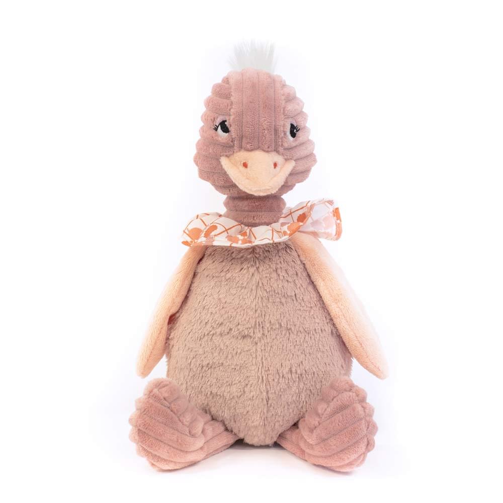 Alt View 1. TriAction Toys - Les Deglingos Big Simply Plush Animal In Tube | Pomelos the Ostrich - Pink.