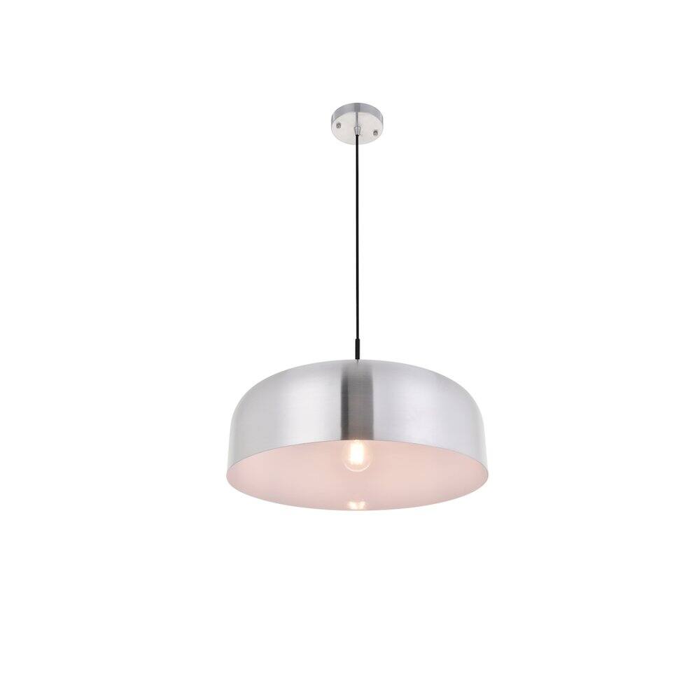 Alt View 4. Living District - Etude 1 Light Brushed Nickel Pendant - Brushed Nickel And Black.