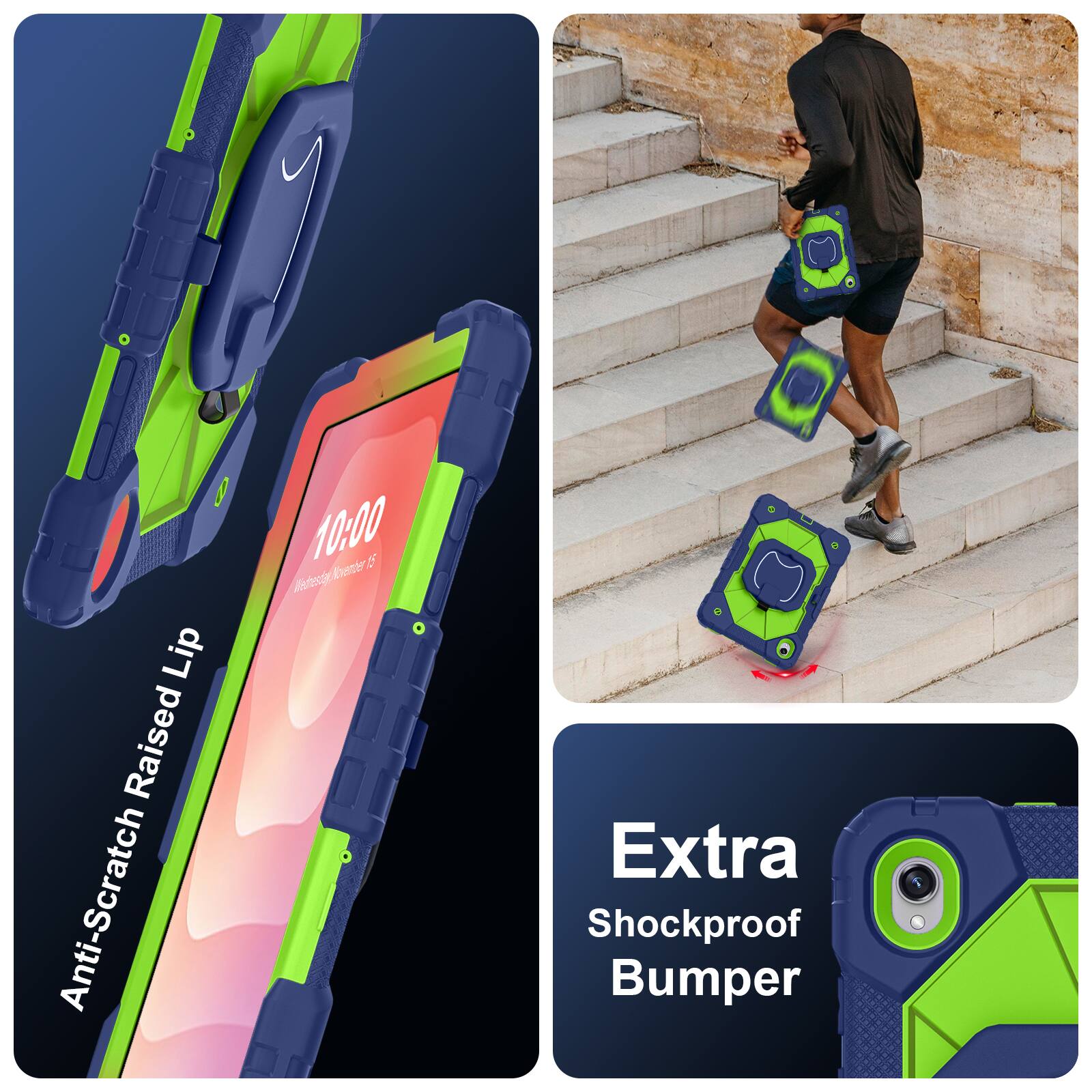 Anti-Scratch Raised Lip  
10:00  
Wednesday, November 15  
Extra Shockproof Bumper