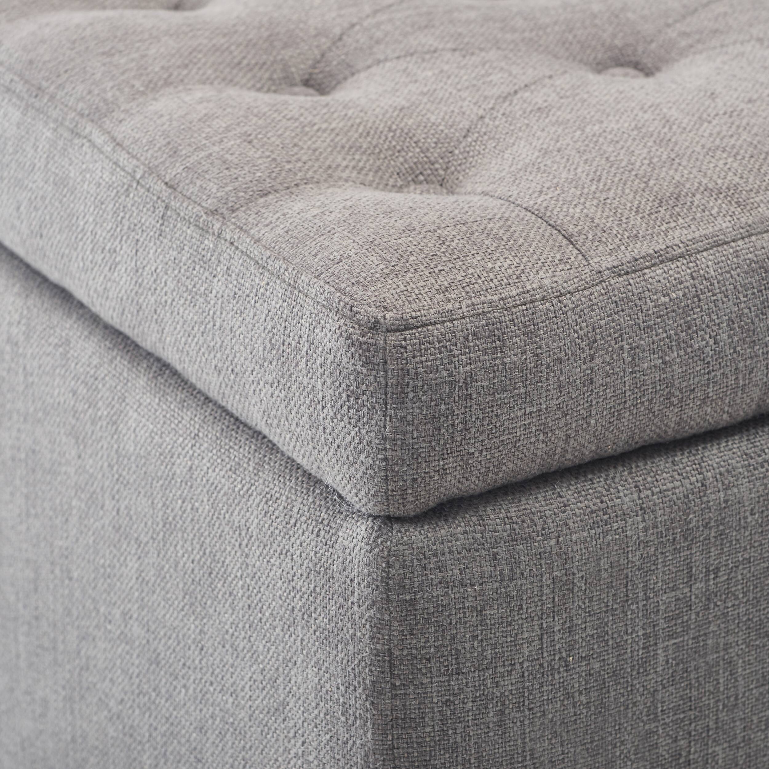 Alt View 15. Adore Decor - Arlo Upholstered Storage Bench - Gray.