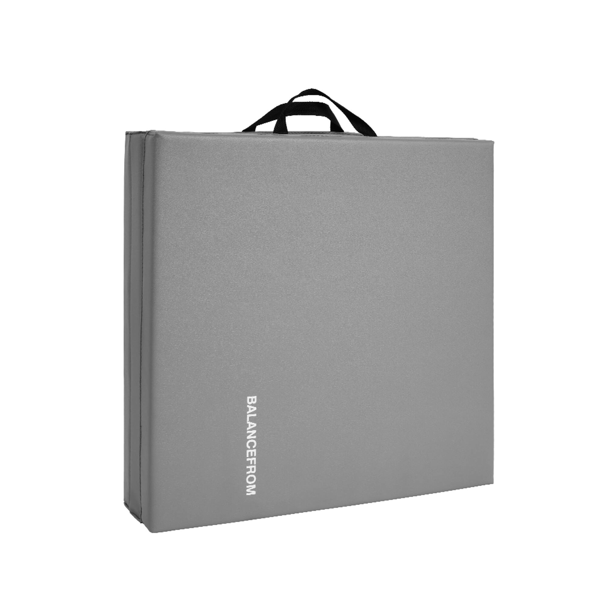 Alt View 6. BalanceFrom Fitness - BalanceFrom Fitness GoGym 6x2ft Folding 3 Panel Exercise Mat with Handles, Gray - Gray.