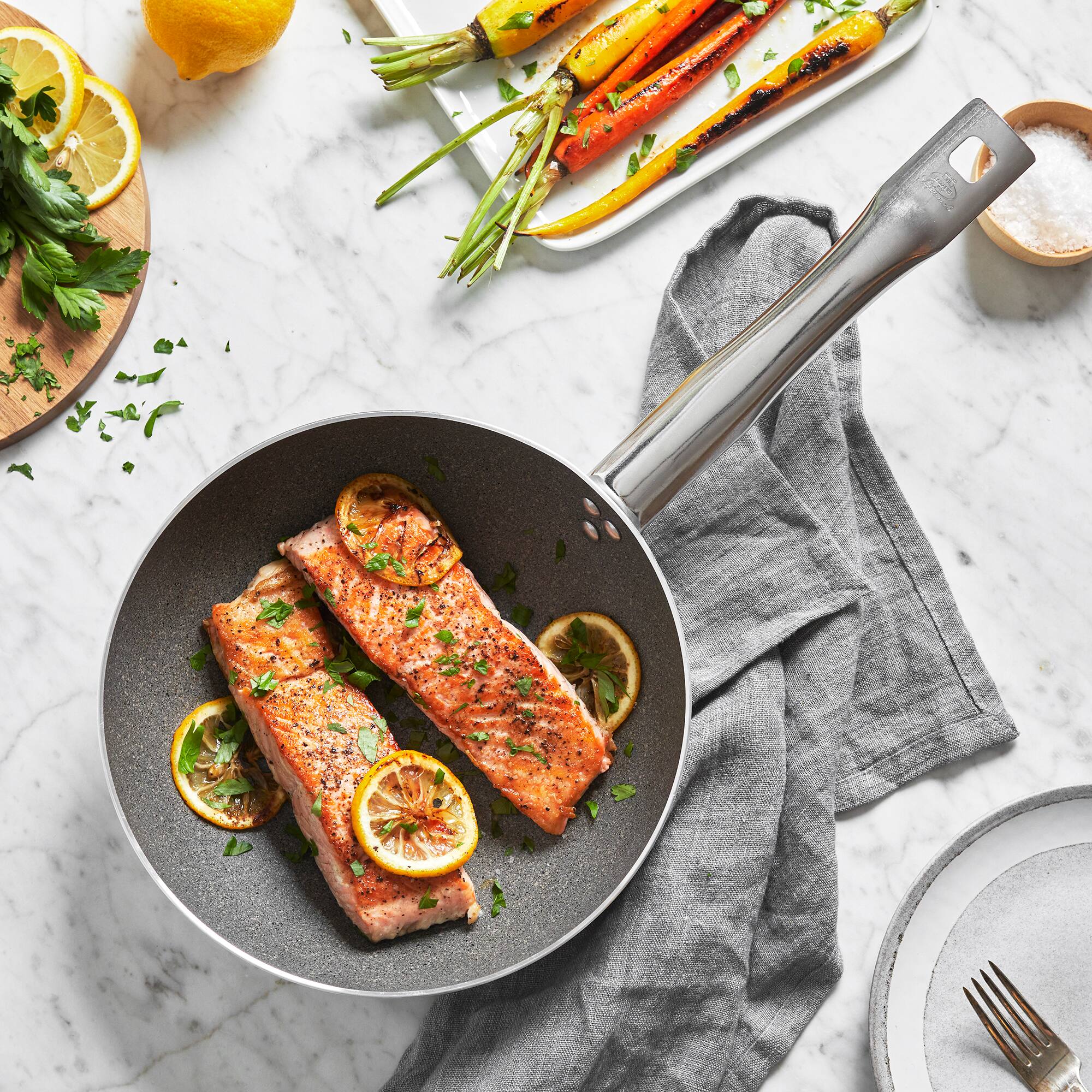 Alt View 1. Ballarini - Ballarini 11-inch Deep Fry Pan Professionale Series 2800 - Silver.