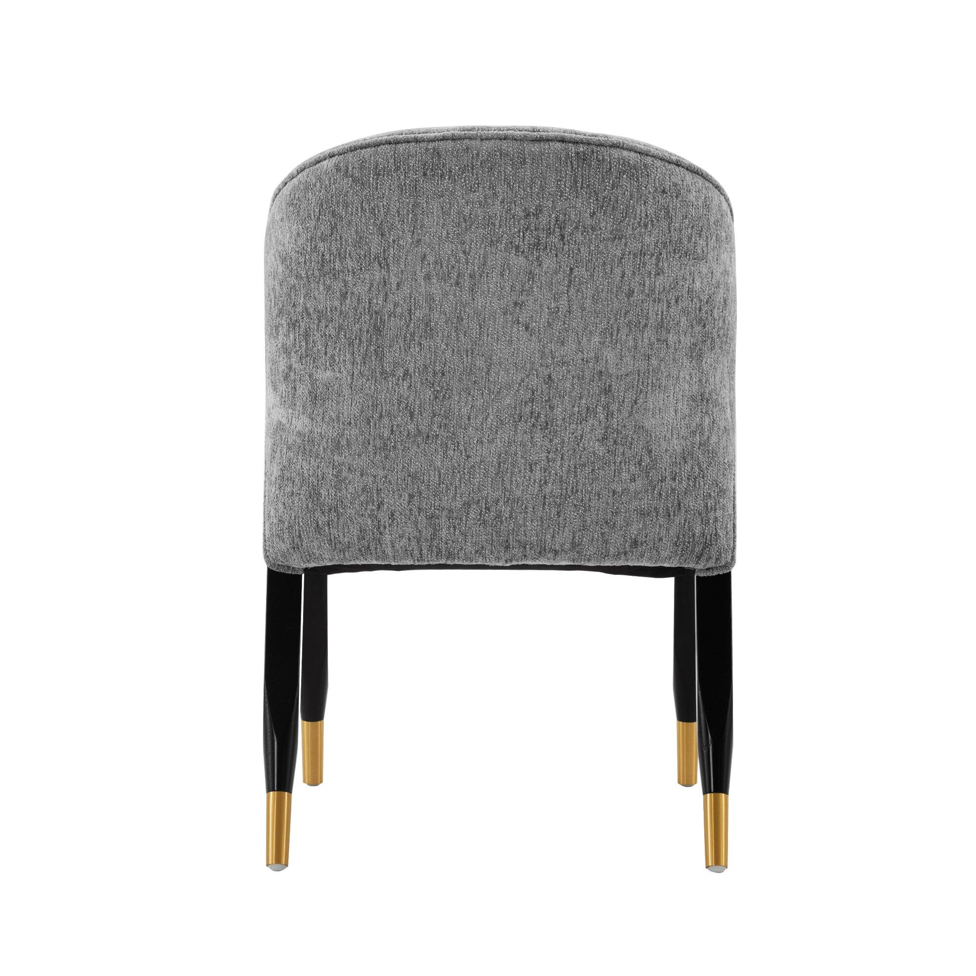 Alt View 4. Manhattan Comfort - Ola Modern Wood Chenille Dining Chair - Set of 2 - Gray.