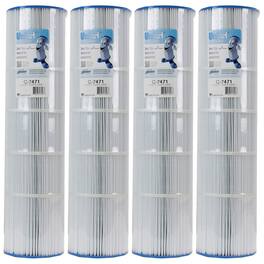Unicel - C-7471 Replacement 105 Sq Ft Pool Filter Cartridge, 168 Pleats (4 Pack)