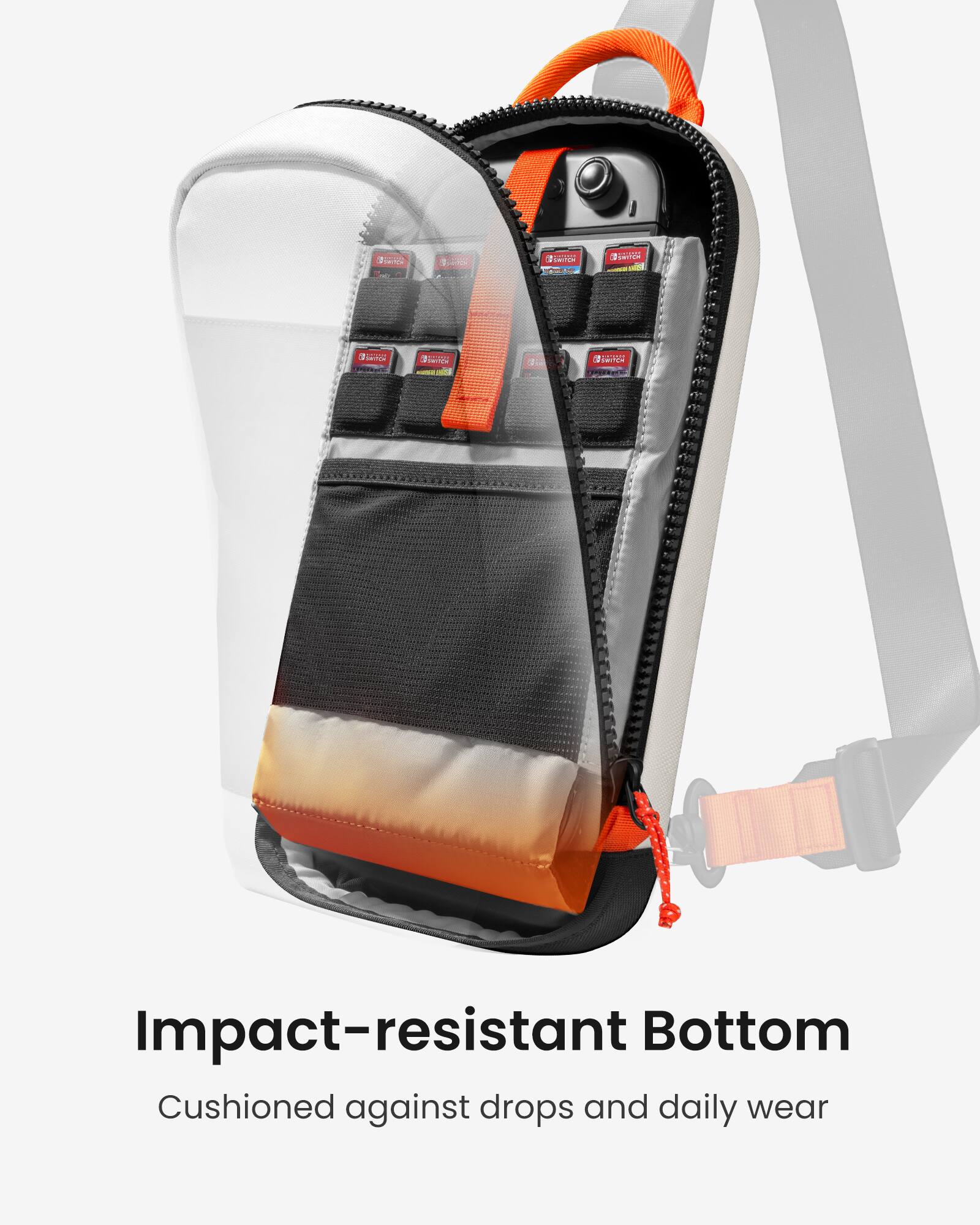 1 Tm PE 3ein 3 Fomn Frate 2 n Impact-resistant Bottom Cushioned against drops and daily wear.