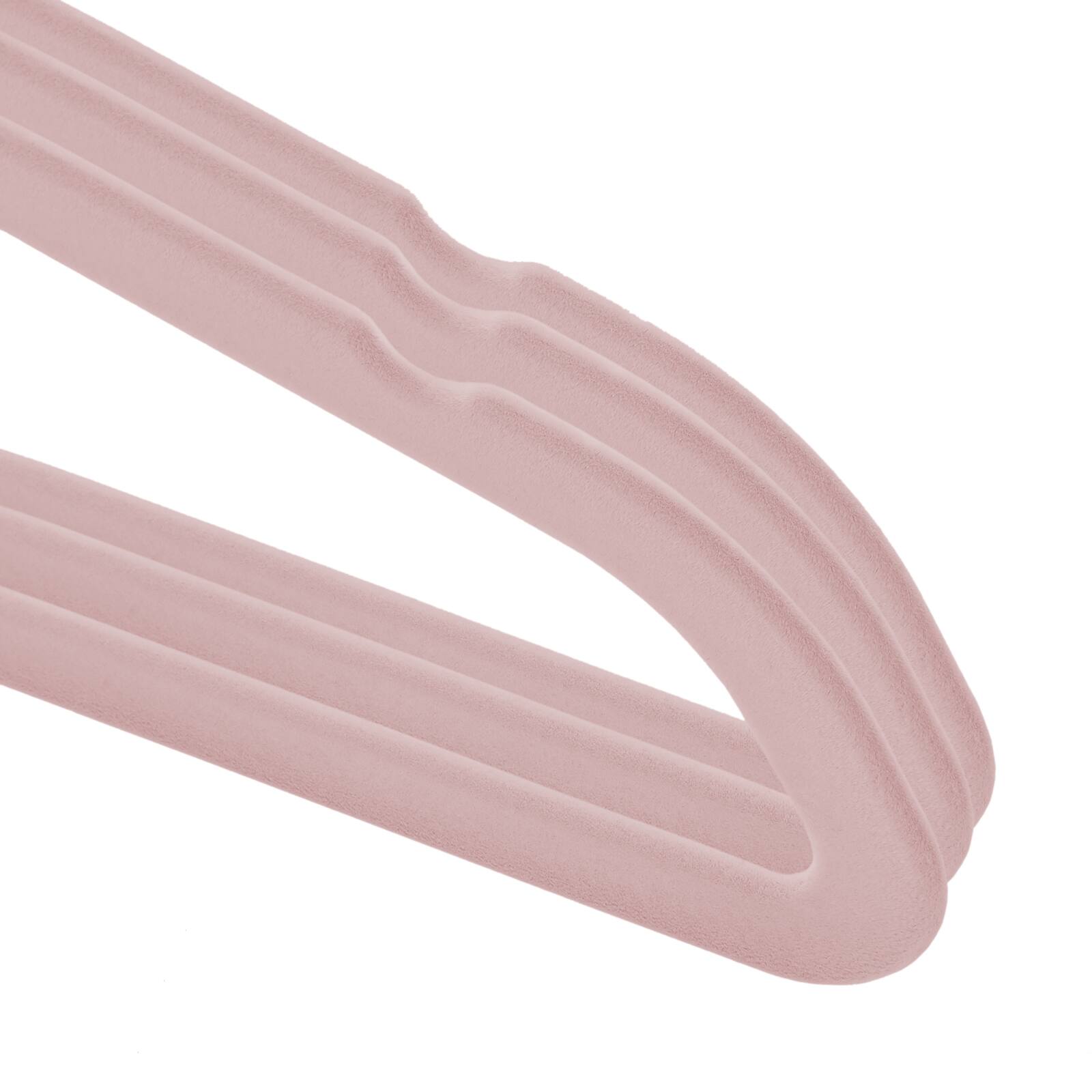 Alt View 2. Casafield - 50 Velvet 11-in Baby Hangers - Light Pink.
