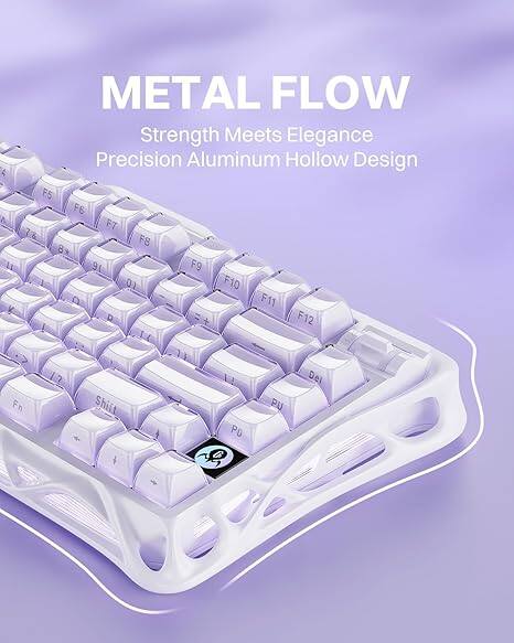 METAL FLOW  
Strength Meets Elegance  
Precision Aluminum Hollow Design  

F5 F6 B F7 7.8 F8 8% 11 91 F9 1 01 F10 D F11 D + = F12 + A S.4 2 1R i NA Dei Fn Shift PU PO + B