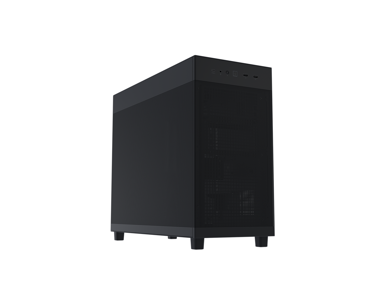 Alt View 1. ASUS - ASUS Prime AP303 Black Mesh-Panel ATX Case, GPU Bracket, 360mm Radiator, 180mm PSU, USB-C 20Gbps - Black.