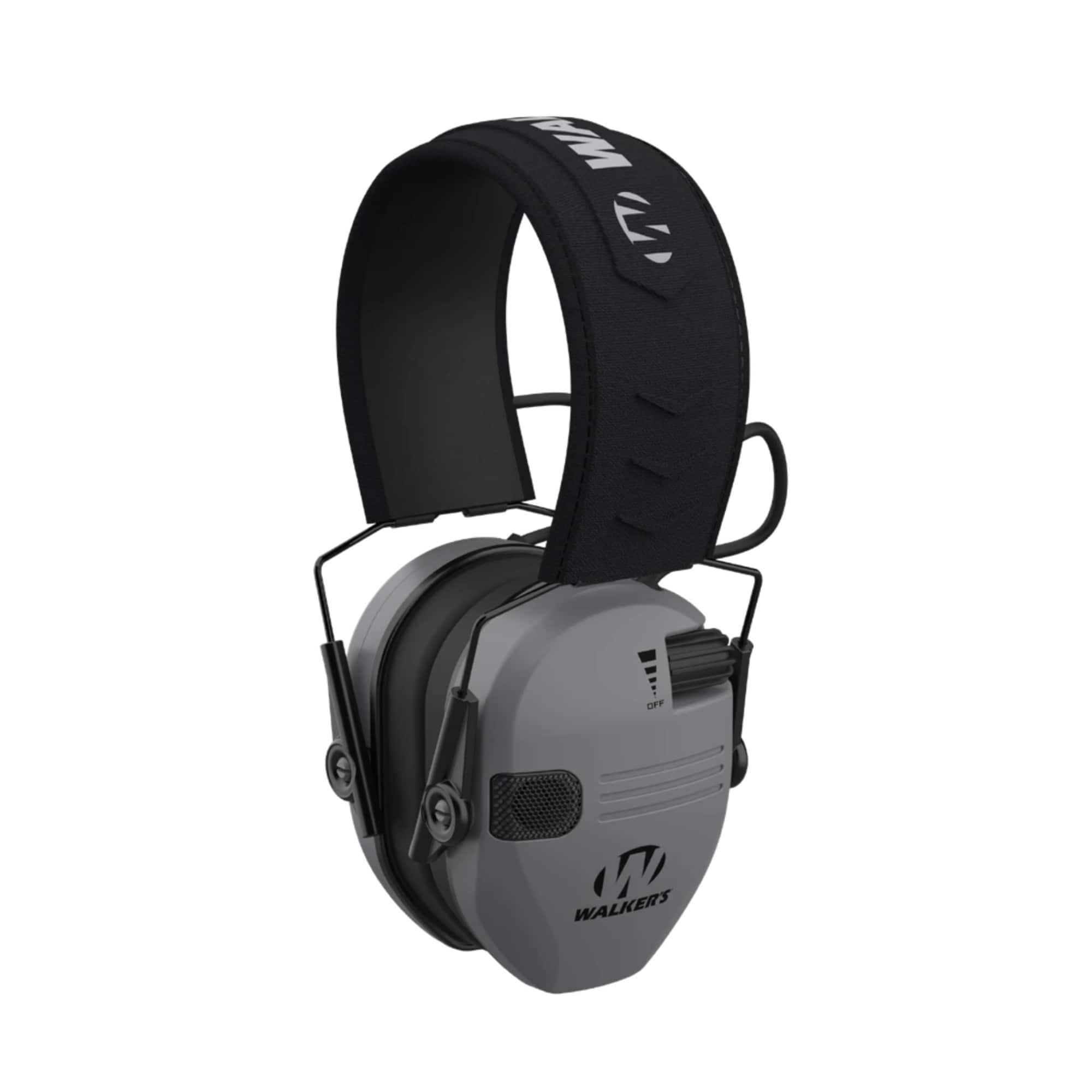 Walkers - Walker's Razor Junior Electronic Youth and Womens Hearing Protection Muff (Grey) - Gray