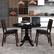 Angle. Costway - 4-Person Dining Table Wooden Kitchen Table with Solid Rubber Wood Frame for Kitchen - Black.