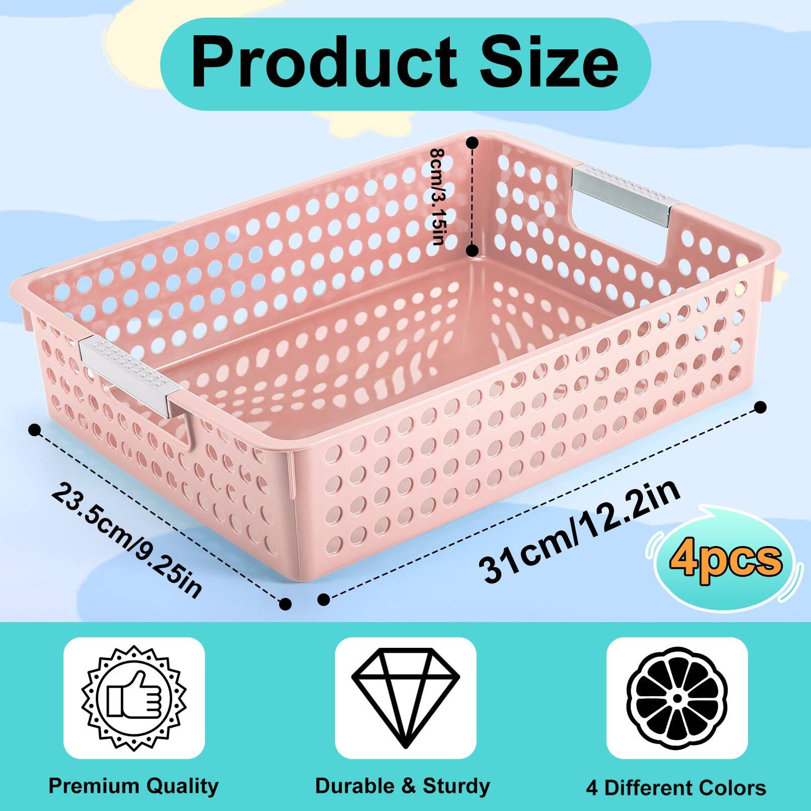 Product Size  
8cm/3.15in  
23.5cm/9.25in  
31cm/12.2in  
4pcs  

Premium Quality  
Durable & Sturdy  
4 Different Colors