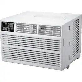 Whirlpool - 550 Sq. Ft. 12,000 BTU 230V Window Mounted Air Conditioner with Supplemental Heat - White