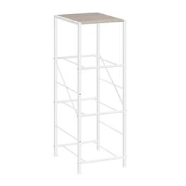 Oumilen - 3-Tier Single Row Water Jug Rack with Rolling Casters,5 Gallon Water Bottle Storage Cart, White - White