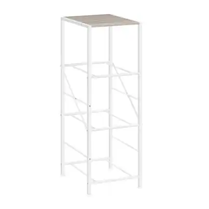 Front. Oumilen - 3-Tier Single Row Water Jug Rack with Rolling Casters,5 Gallon Water Bottle Storage Cart, White - White.