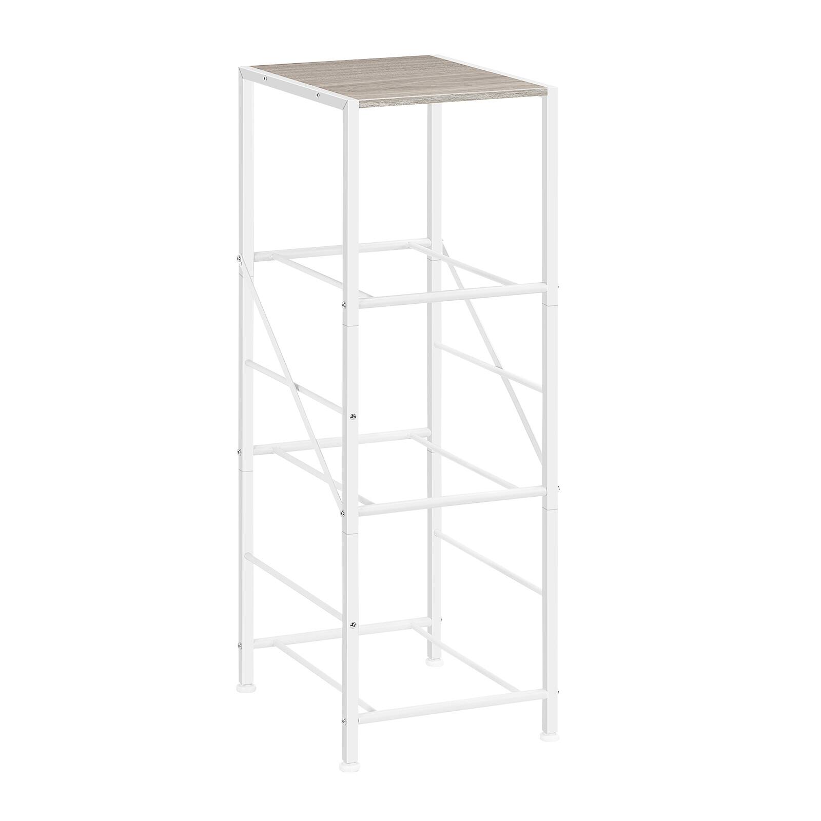 Front. Oumilen - 3-Tier Single Row Water Jug Rack with Rolling Casters,5 Gallon Water Bottle Storage Cart, White - White.