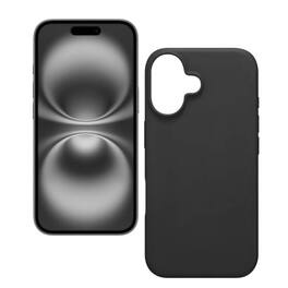Qixxronics - Phone Cover for iPhone 16 Silicone Case Shockproof Slim Design Phone Case Cover - Black