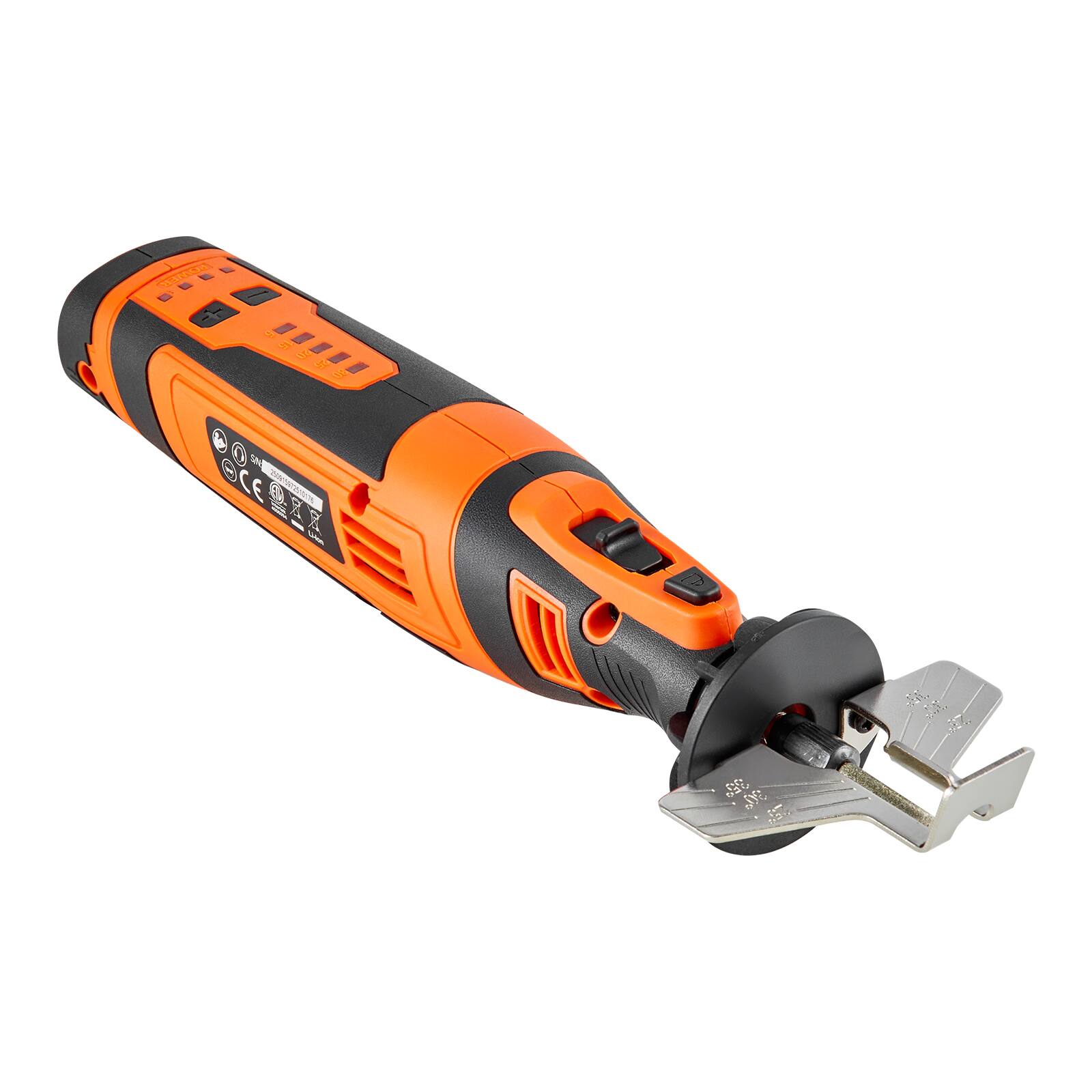 Alt View 5. VEVOR - Cordless Chainsaw Sharpener, 5-Speed Adjustable Electric Saw Chain Sharpener 5000-30000 RPM,with 4 Sharpening Heads - Black,Orange.