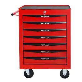 LOVMOR - Rolling Metal Tool Chest with 7 Drawers 20 inch 7-Drawer Tool Chest Cabinet with Ball Bearing Drawer Slides Steel Tool S