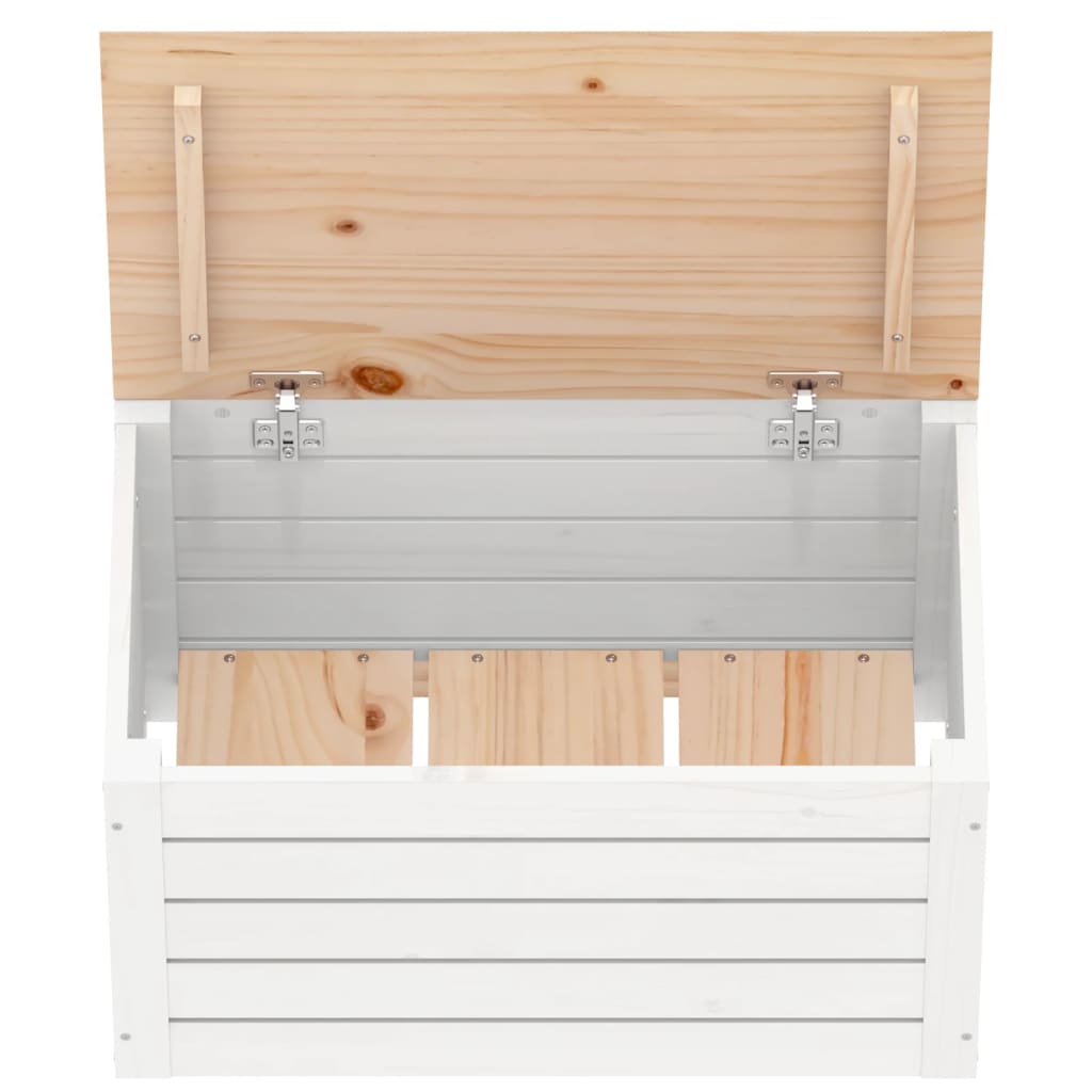 Alt View 7. Boyel Living - 23.4 in.W Rustic White Storage Box Rectangular Solid Pine Wood Medium Storage Box - White.