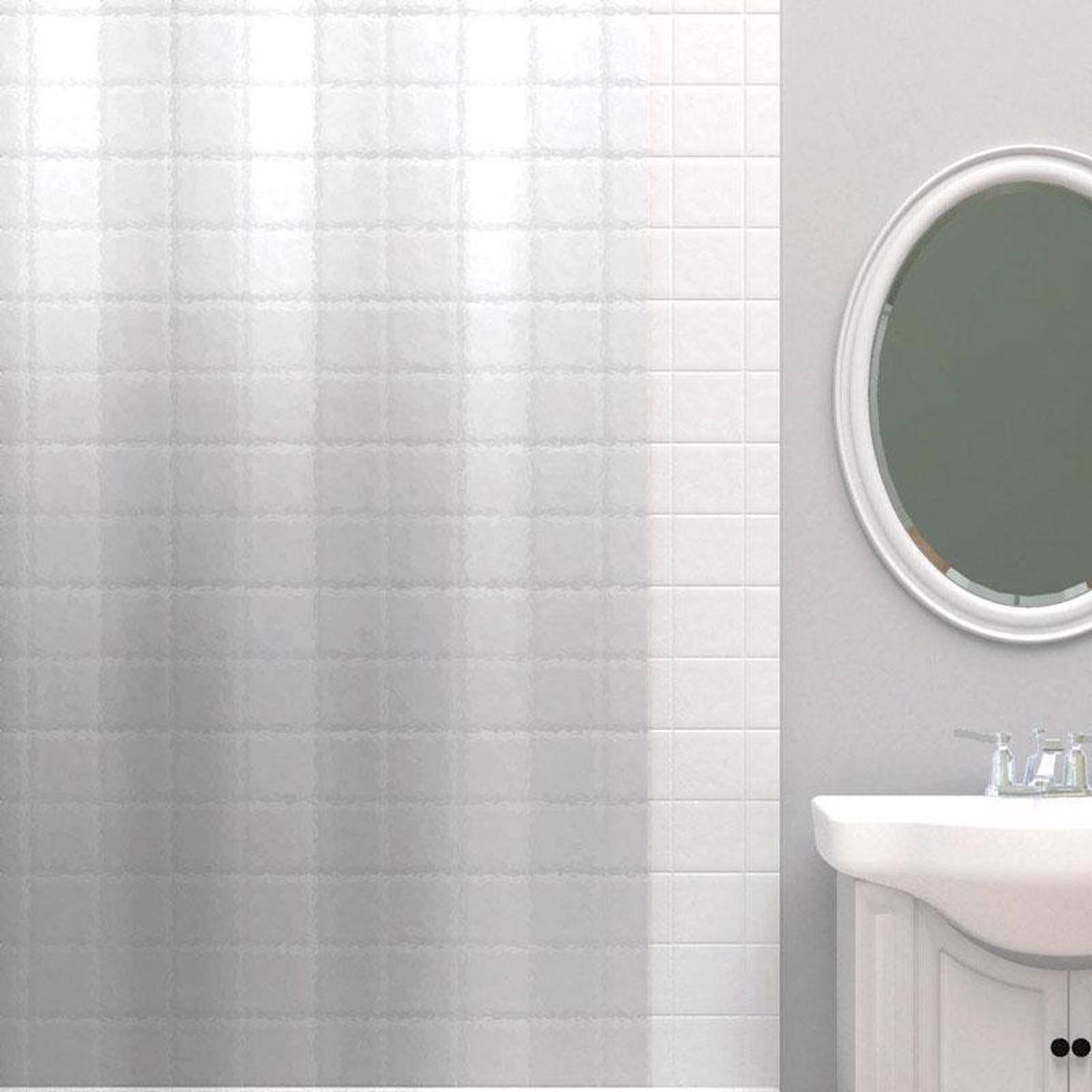 Left. Zenna Home - Zenna Home 72 in. H X 70 in. W Clear Solid Shower Curtain Liner PEVA - Clear.