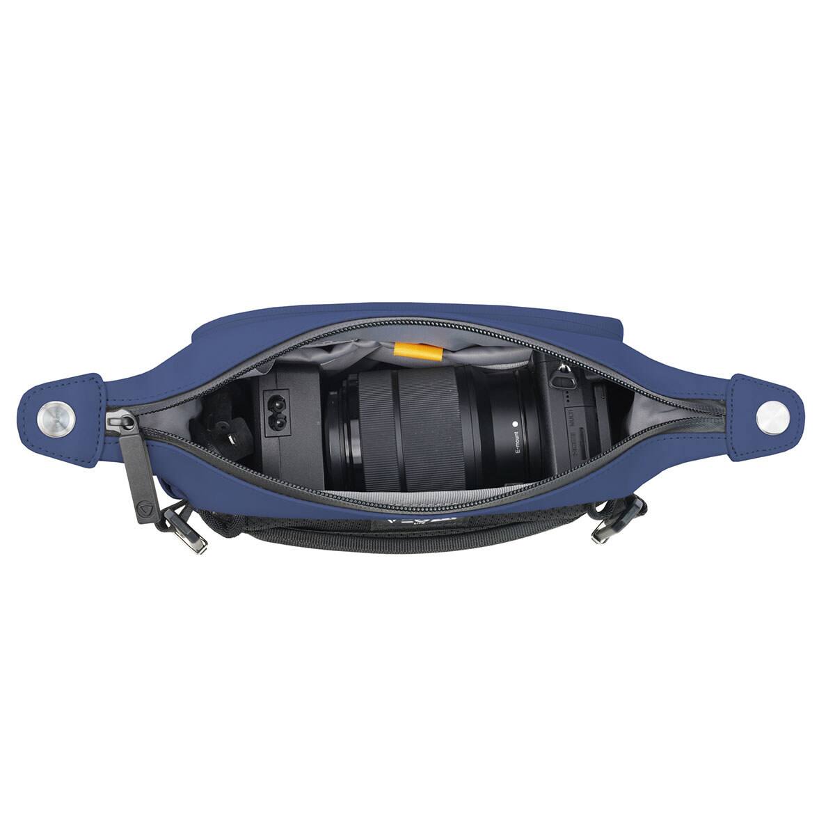 Alt View 6. Vanguard - Vanguard VEO Lite S2L Camera and Everyday Shoulder Bag, Navy.