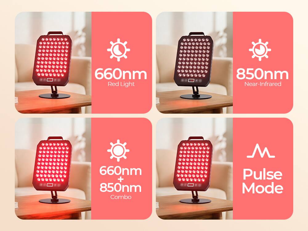660nm Red Light  
850nm Near-Infrared  
660nm + 850nm Combo  
Pulse Mode