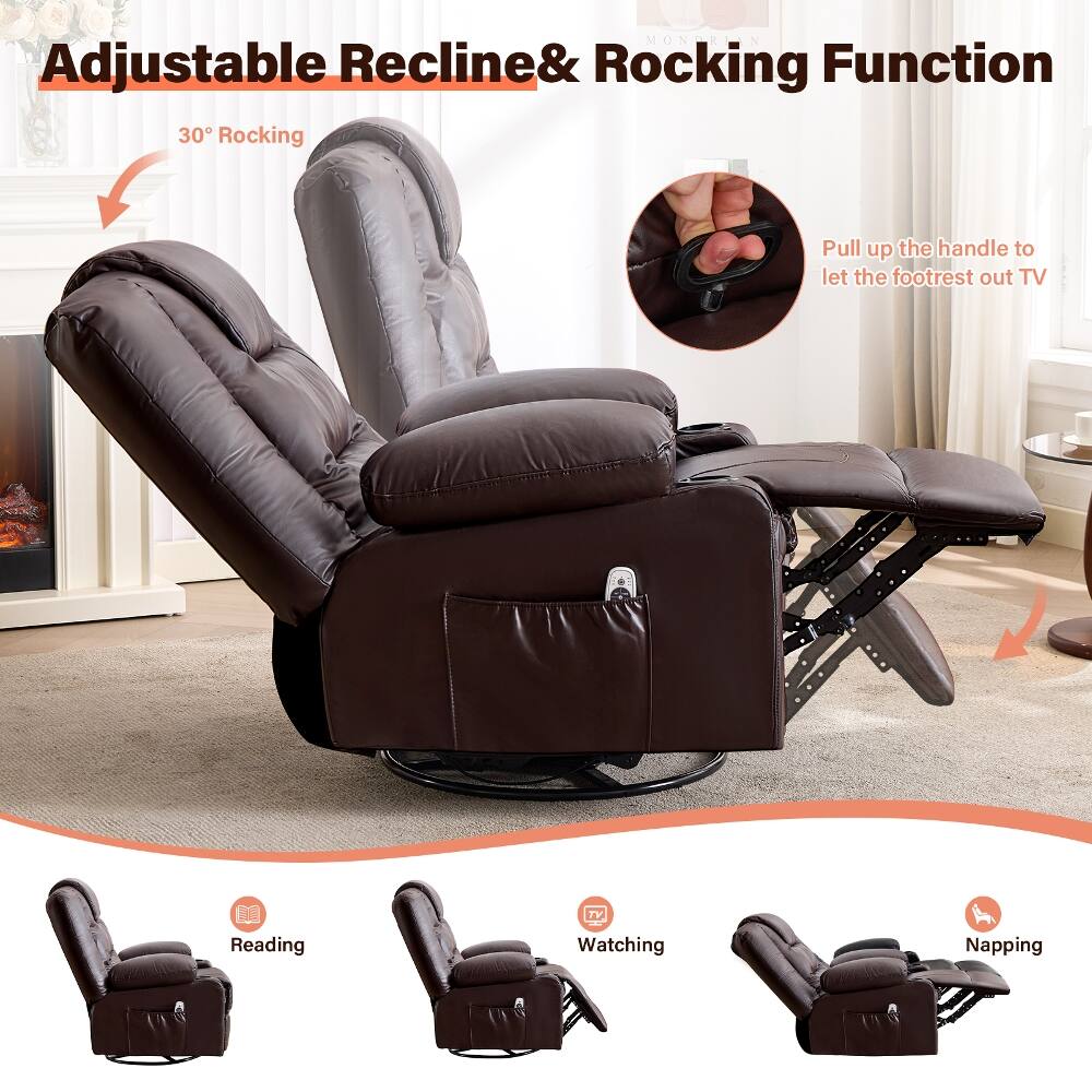 MONDRIAN Adjustable Recline & Rocking Function

30° Rocking

Pull up the handle to let the footrest out TV

Reading

Watching

Napping