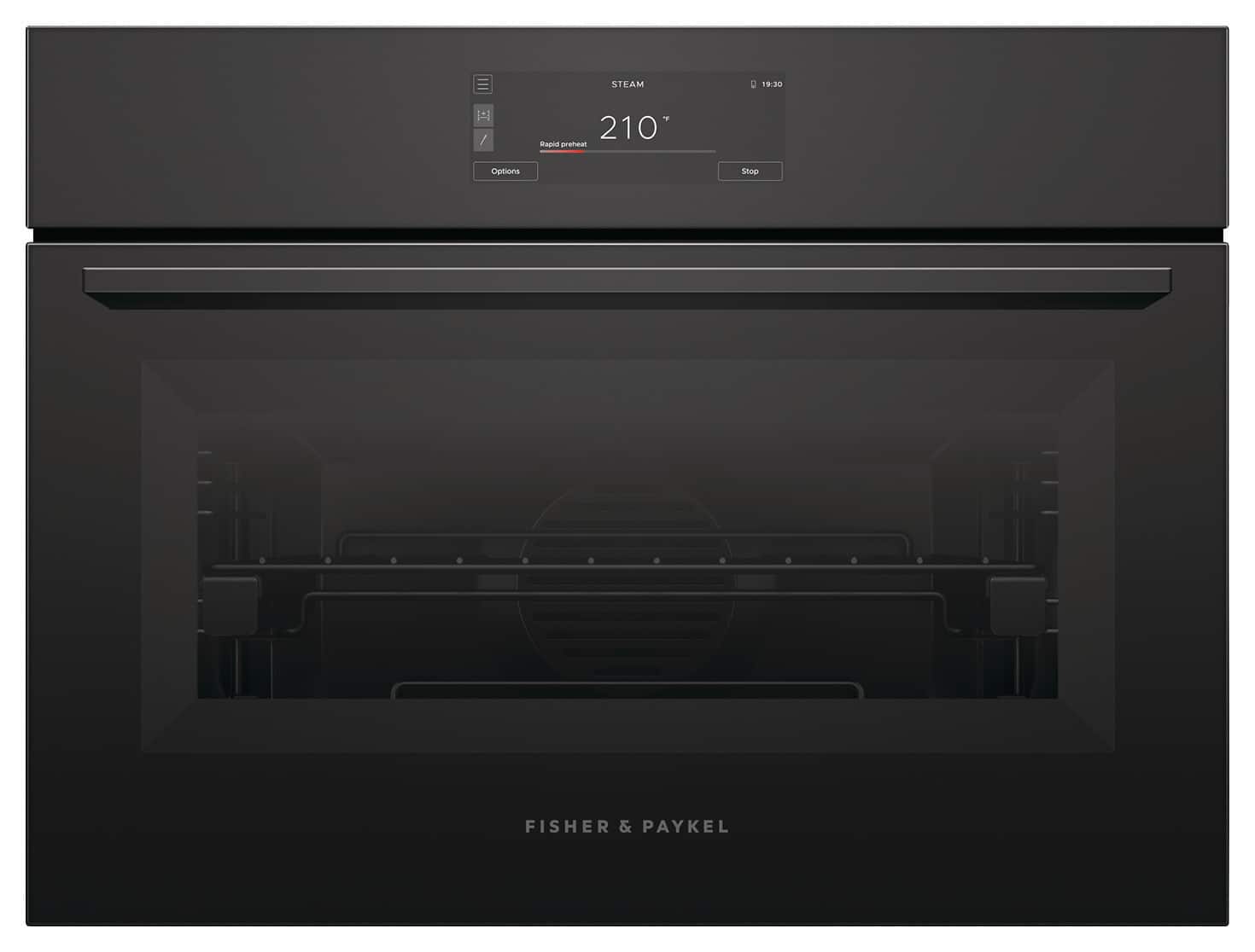 "Fisher & Paykel - 24"" 1.9 cu ft Built-in Combination Steam Oven, 6.8"" Touchscreen - Compact - Minimal - Black" price history on PriceWatchPro