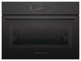 Fisher & Paykel - 24" 1.9 cu ft Built-in Combination Steam Single Oven, 6.8" Touchscreen - Compact - Minimal - Black