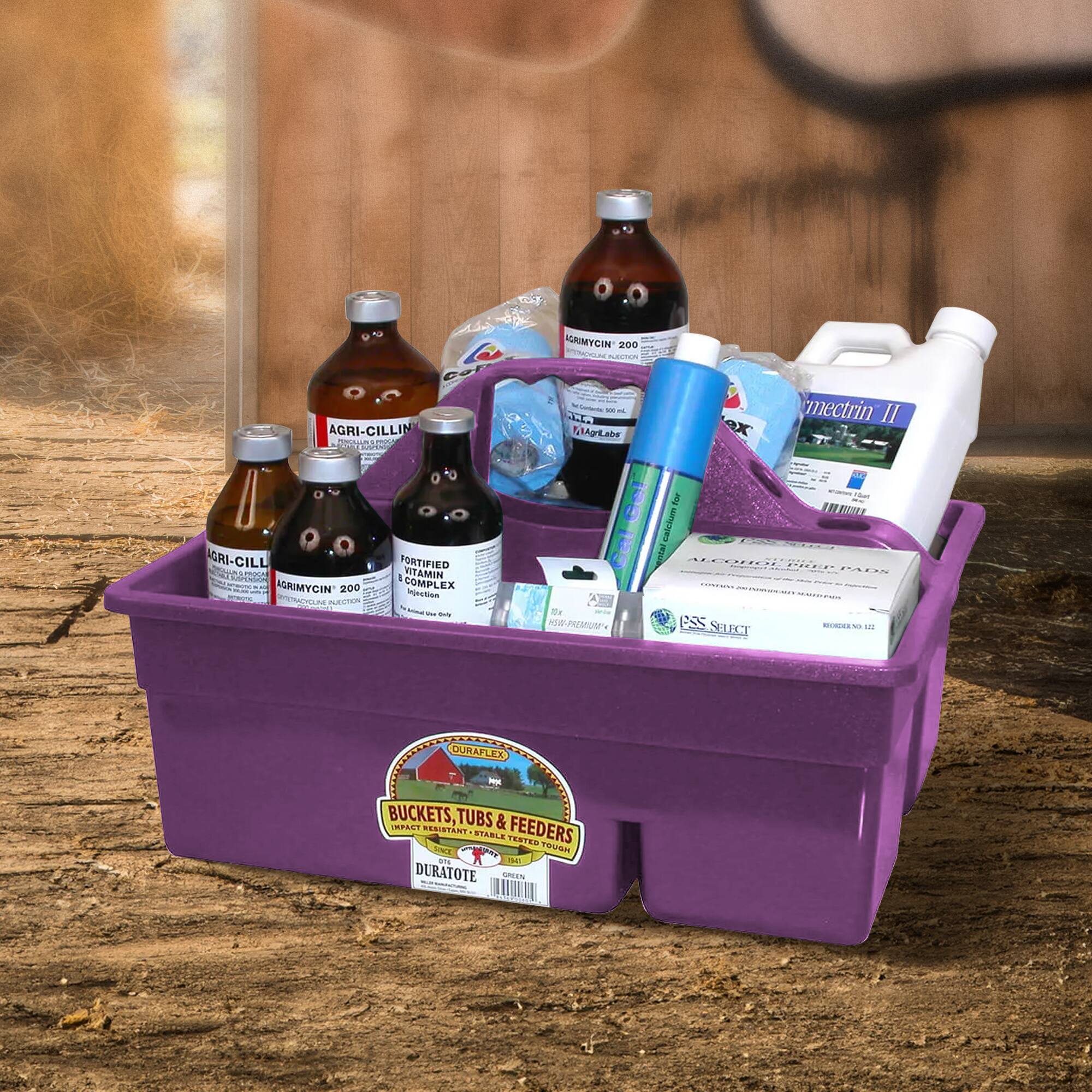 AGRI-CILLIN  
AGRI-MYCIN 200  
Agrilab  
Mectrin II  
AGRI-CILLIN - PO  
AGRI-MYCIN 200  
FORTIFIED VITAMIN I COMPLEX  
INJECTION I - X  
POW-PREMIUM  
CALCIUM 4000  
ESS  
SEUCT  
80 DURAFLEX BUCKETS, TUBS & FEEDERS  
STABLE TESTED  
SN  
TU  
8  
DURATO