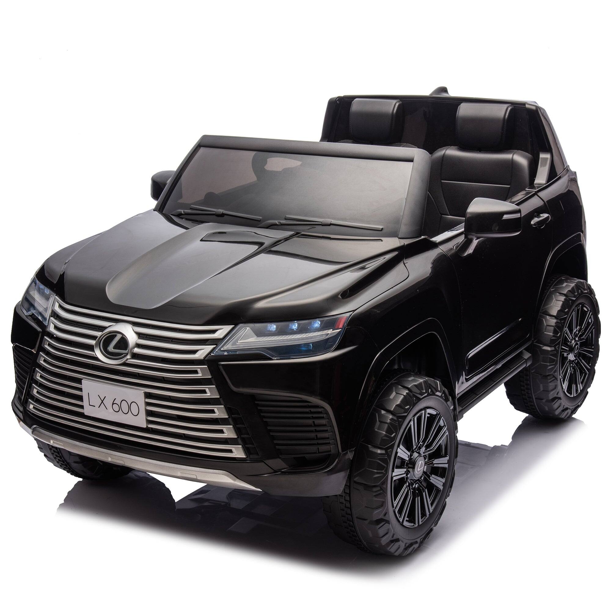 Alt View 1. BreeBe - Licensed LEXUS LX600 24V Two-Seater Kids Ride-On Car 2WD with Parents Control, Bluetooth, MP3, Adjustable Speed, Music - Black.