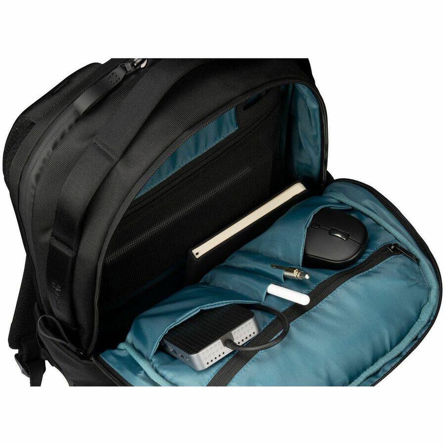 Alt View 5. Hyper - Hyper HP21PBKGL Carrying Case (Backpack) for 16" Notebook - Black - Weather Resistant Exterior, Abrasion Resistant - Black.