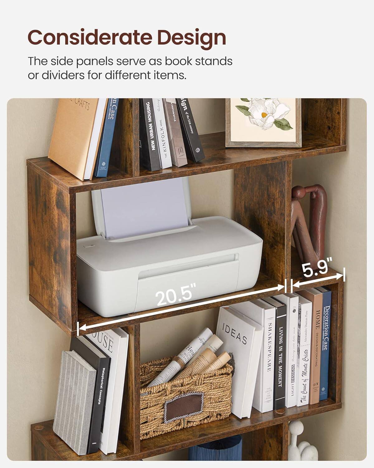 Considerate Design  
The side panels serve as book stands or dividers for different items.

CRAFTS  
Case  
HOUSING  
KINFOLK  
NEW  
URBAN  
SHAKESPEARE  
LIVING IN THE MOMENT  
IDEAS  
HOME Decoration  
DESIGN & DECORATIRO  
Cristo  
DESIGN  
LIGM  
Couet