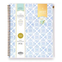 Blue Sky - 2027 Weekly & Monthly Planner, 8.5"x11", Serenity Tile Blue