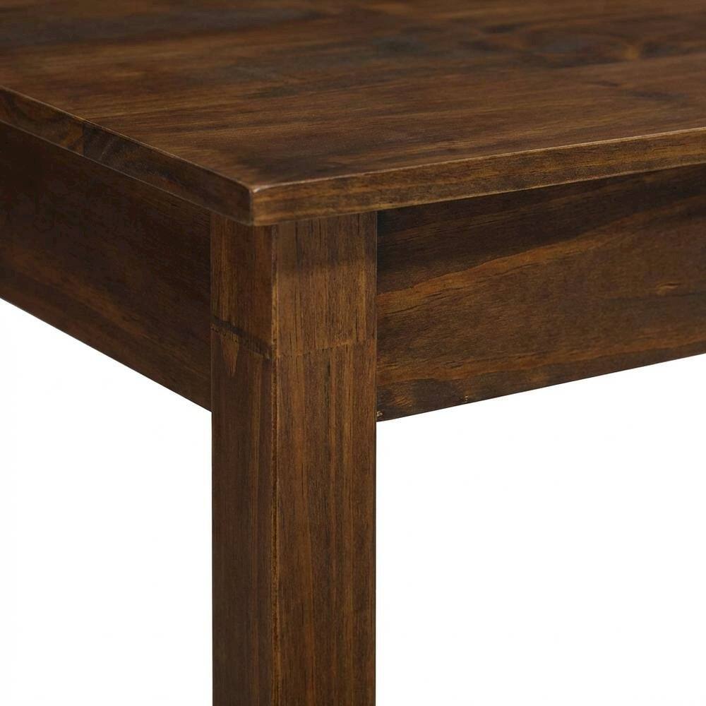 Alt View 2. FurniFact - Wooden console table with concealed drawer for stylish storage - Warm Brown.