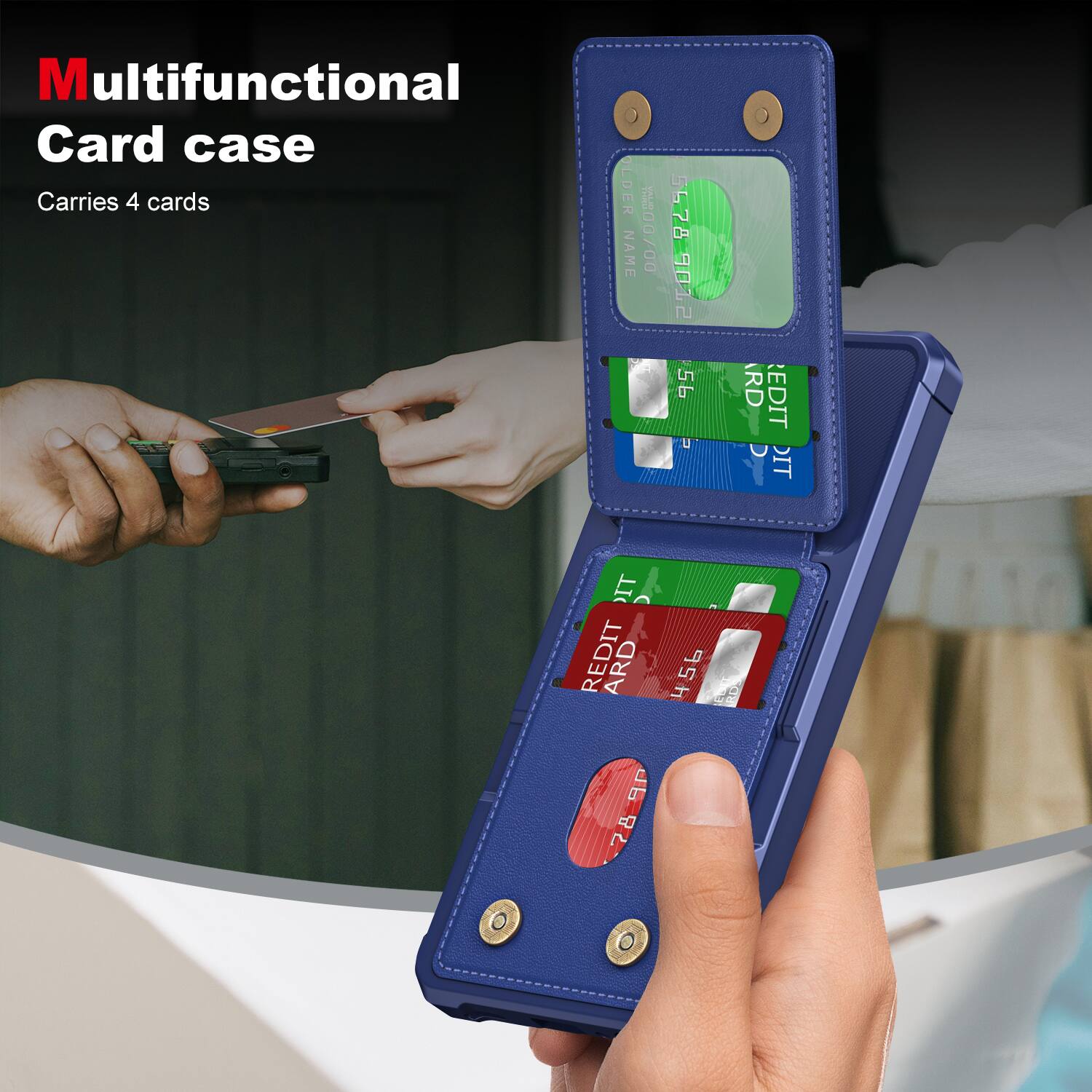Multifunctional Card case  
Carries 4 cards  
OLDER R NAME 00/0020 G678 2006 56 U RD  
EDIT C IT IT - 1 I 1 REDIT ARD - 456 I 9P 78