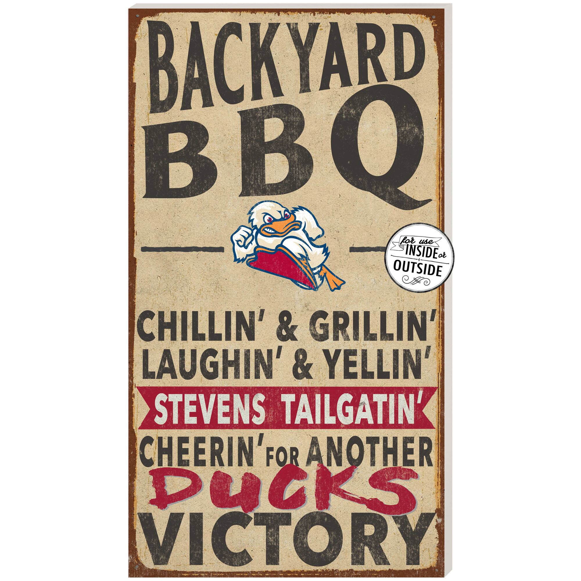 Brown Stevens Institute of Technology Ducks 11'' x 20'' Indoor/Outdoor BBQ Sign
