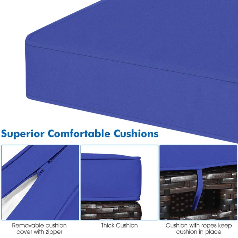Superior Comfortable Cushions

- Removable cushion cover with zipper
- Thick Cushion
- Cushion with ropes keep cushion in place