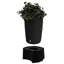 Good Ideas - Impressions 50 Gallon Palm Trunk Barrel & Universal Rain Barrel Stand