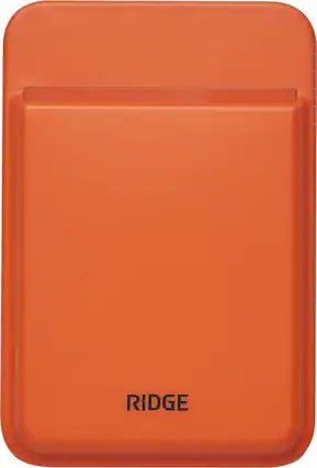 Front. The Ridge Wallet - Magsafe Cardholder - Basecamp Orange.