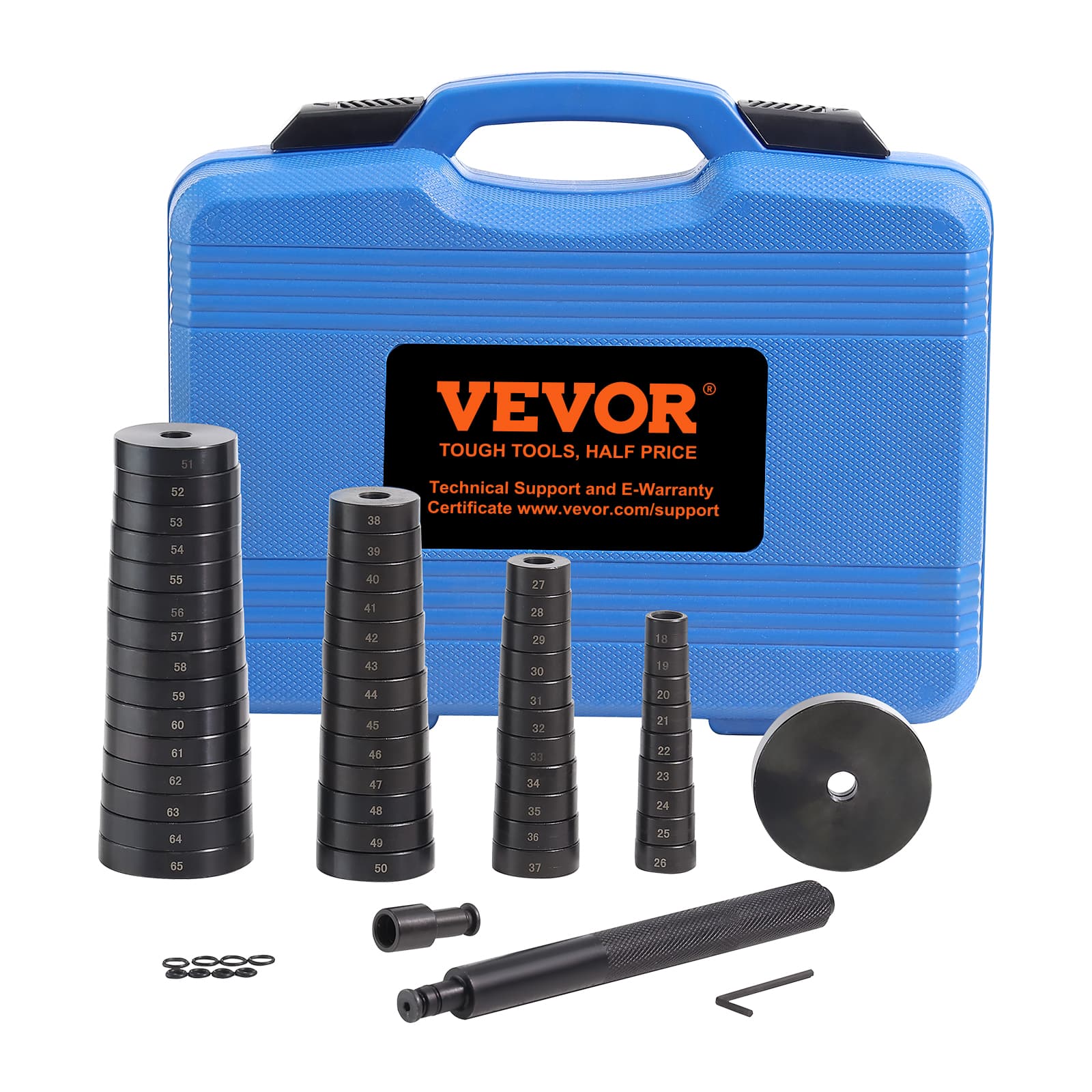VEVOR - 52PCS Custom Bushing Bearing & Seal Driver Set, Transmission Wheel Axle Bearing Race, Seal Driver Installer Remover - Blue price history on PriceWatchPro