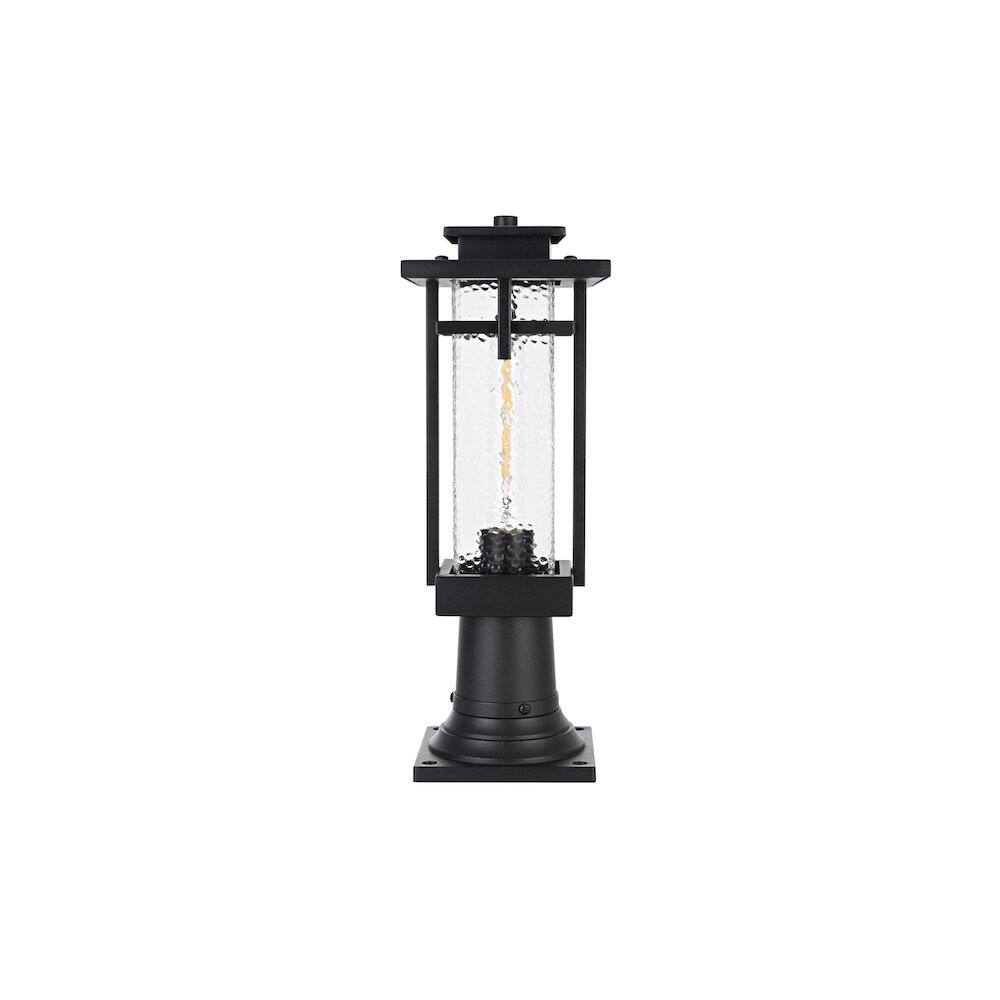 Left. Elegant Lighting - Cambria 7 inch Outdoor Pendant in Black - Black.