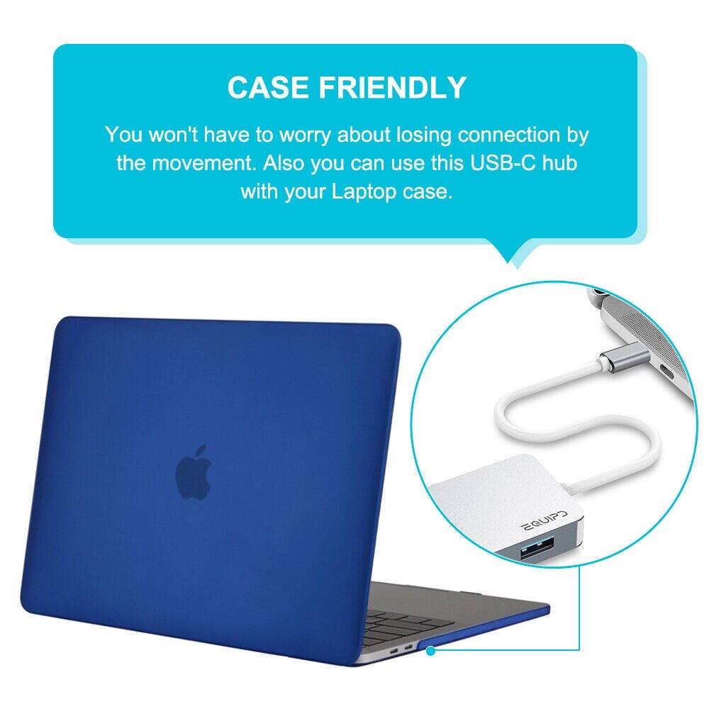 CASE FRIENDLY

You won't have to worry about losing connection by the movement. Also, you can use this USB-C hub with your Laptop case.