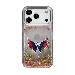 Keyscaper - NHL - Washington Capitals Linen Logo iPhone Glitter Case - 13 - Multicolor