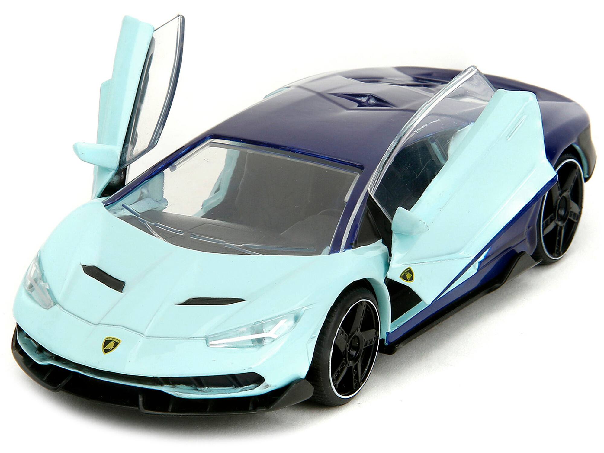 Angle. Jada - Lamborghini Centenario Light Blue and Purple "Pink Slips" Series 1/32 Diecast Model Car by Jada - Light Blue And Purple.