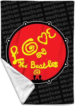 PopMarket - The Beatles - Rocksax - The Beatles - Love - Sherpa Fleece Throw (50 in x 60 in) - Multicolor