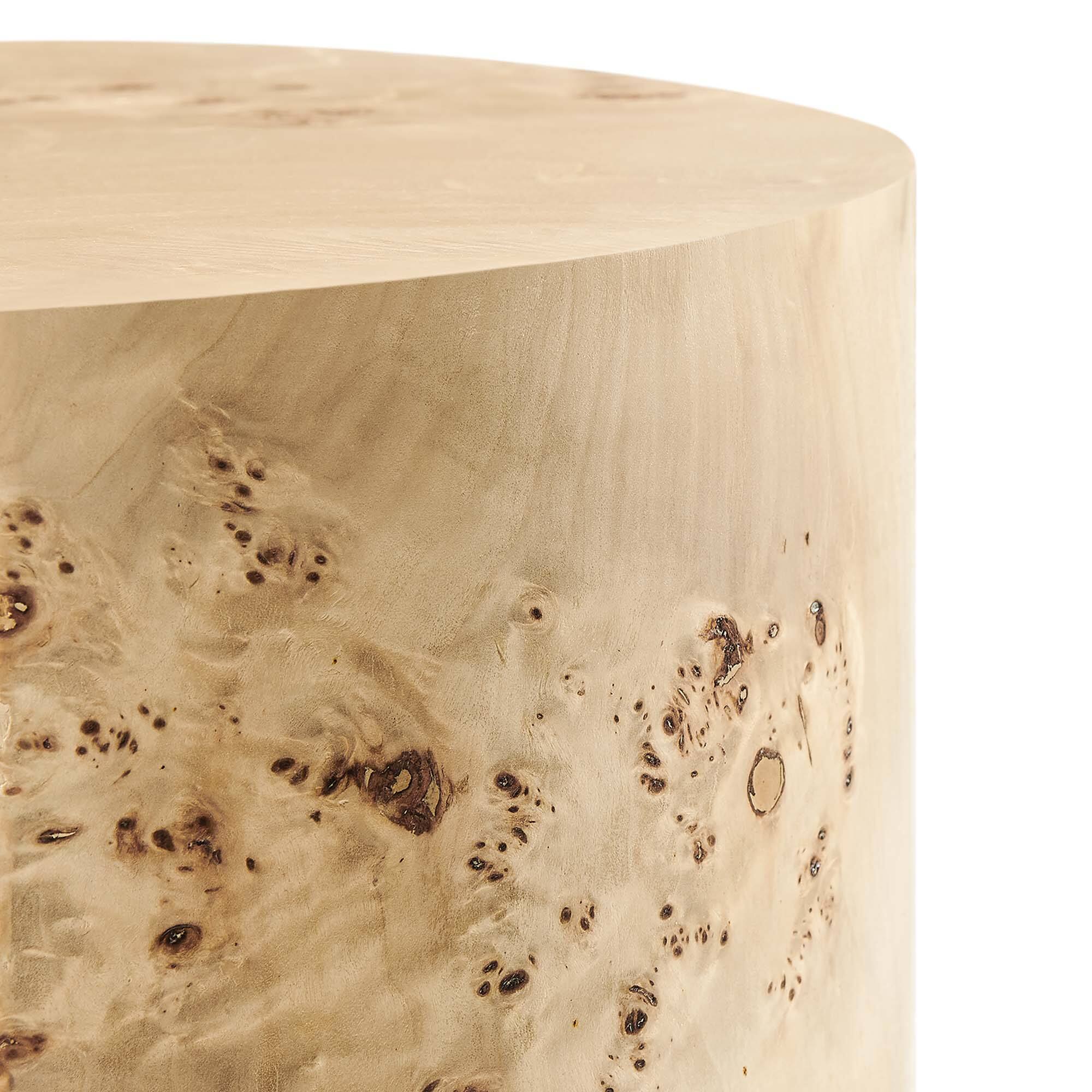 Alt View 5. Modway - Cosmos 16" Round Burl Wood Side Table by Modway - Natural Burl.