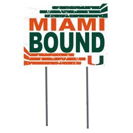 Jardine - Miami Hurricanes 18'' x 24'' Bound Yard Sign - White